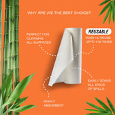 Beco Eco-Friendly Bamboo Reusable Kitchen Towel Roll - 20 Sheets